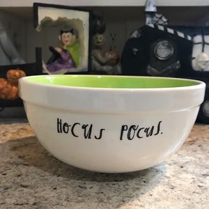 Rae Dunn script Hocus Pocus green bowl Halloween